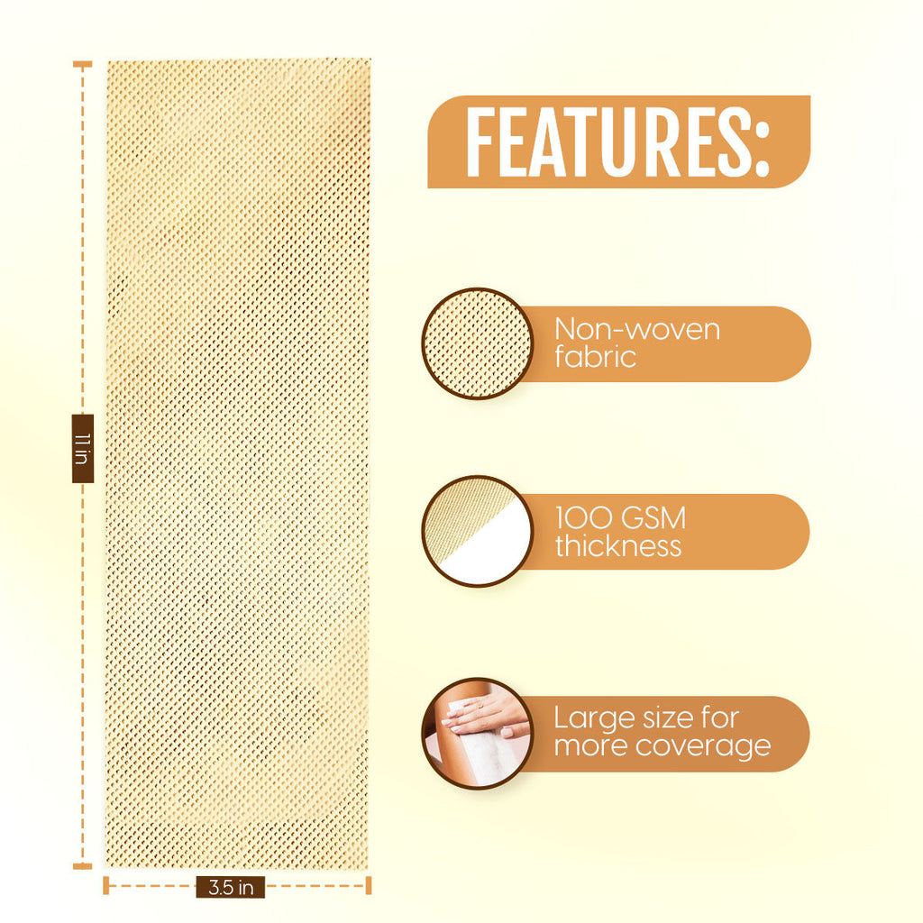 Wax Strips Hair Waxing for Full Body Facial Hair Removal - Free Wooden Stick Knife Applicators