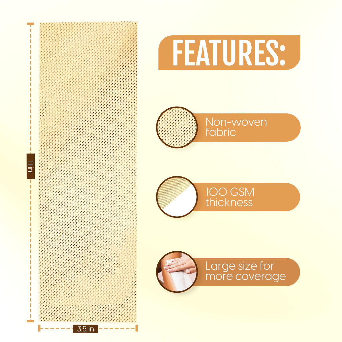 Wax Strips Hair Waxing for Full Body Facial Hair Removal - Free Wooden Stick Knife Applicators