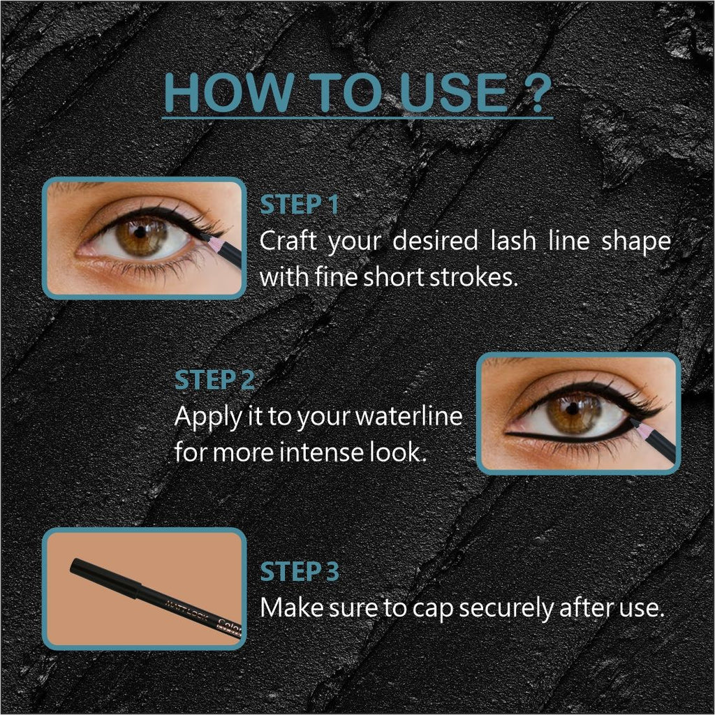 Colorite Long Lasting Smudge Proof Eye Liner Pencil