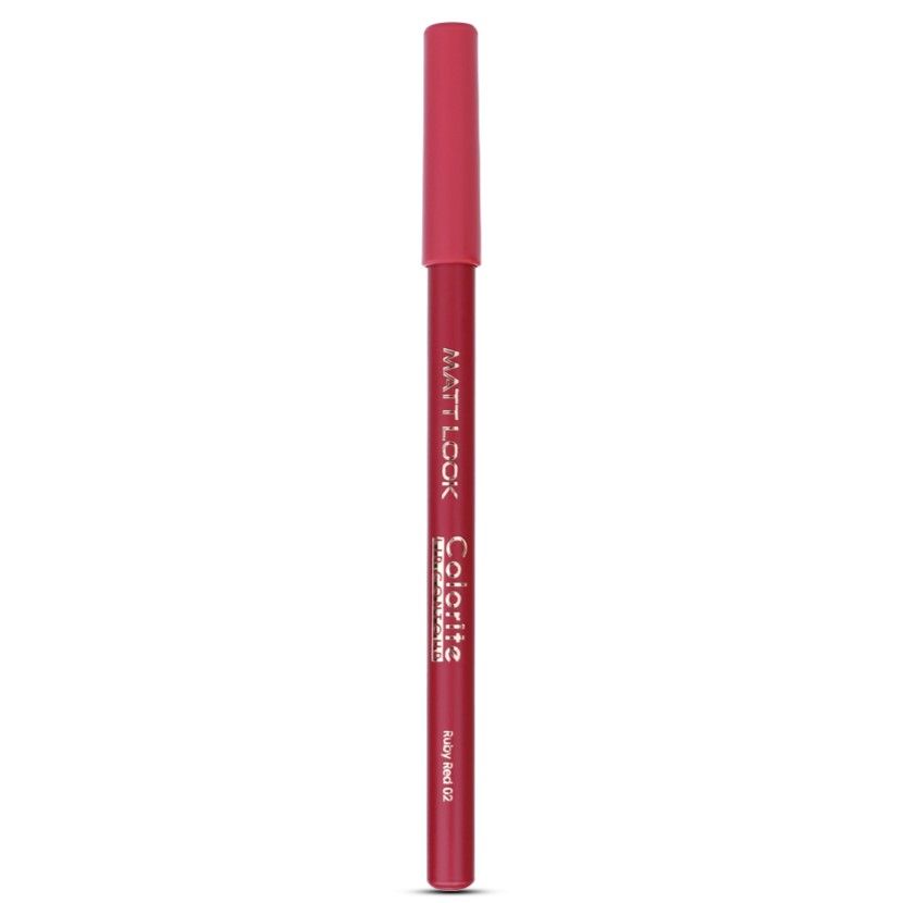 Colorite Lip Contour Professional Matte Lip Color Pencil - Ruby Red 02