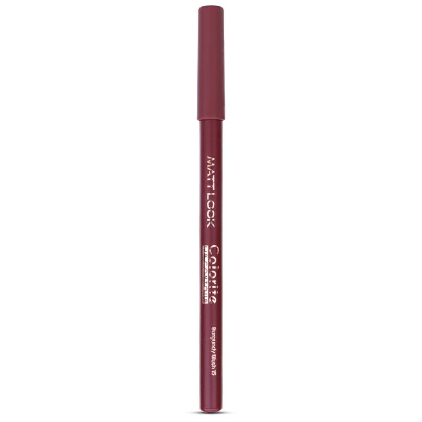 Colorite Lip Contour Professional Matte Lip Color Pencil - Burgundy Blush 15