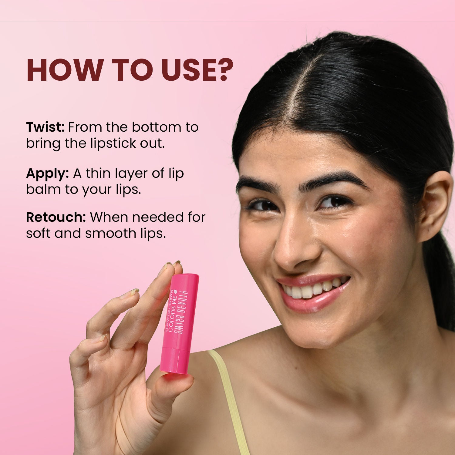 Colour Me Tinted Lip Balm For Dry With SPF 15, Shea Butter and Vitamin E