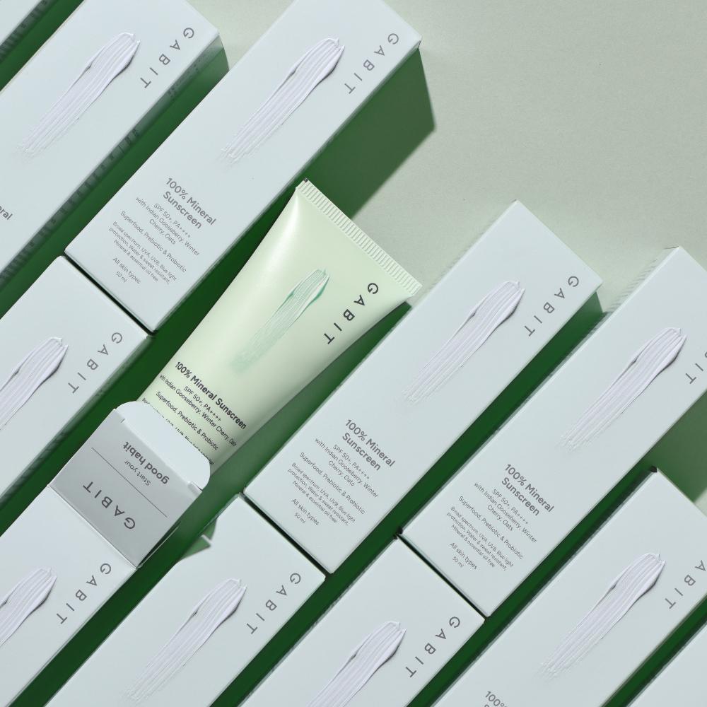 100% Mineral Sunscreen SPF 50 PA++++ With Vitamin E, No White Cast, Blue Light Protection