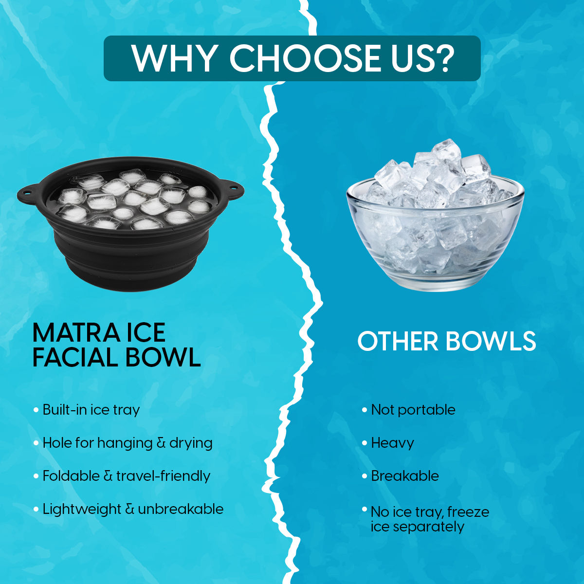 Ice Facial Bowl for Cold Face Plunge Bath with Ice Tray Silicone Face Dunk Tub for De-puffing
