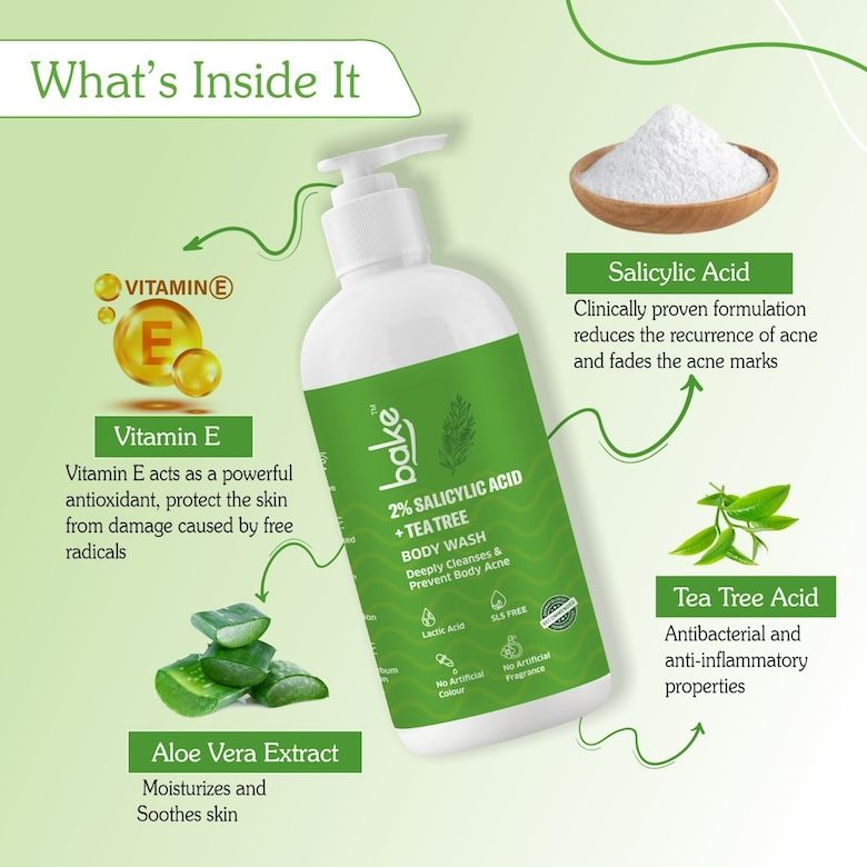 2% Salicylic Acid Body Wash For Body Acne & Strawberry Skin