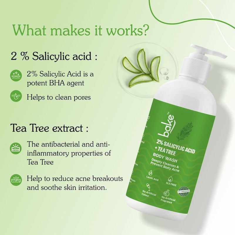2% Salicylic Acid Body Wash For Body Acne & Strawberry Skin