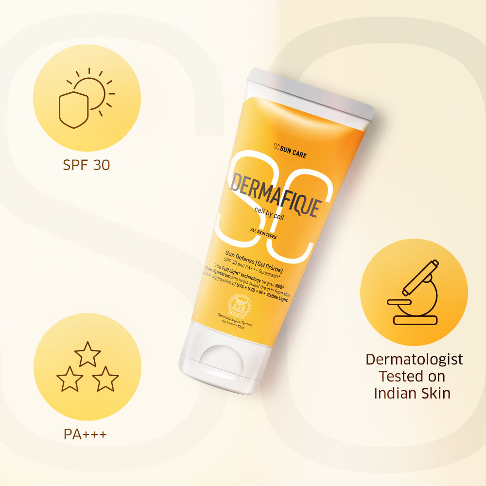 Sun Defense Gel Creme SPF 30 Sunscreen, Prevents Tanning And Pigmentation
