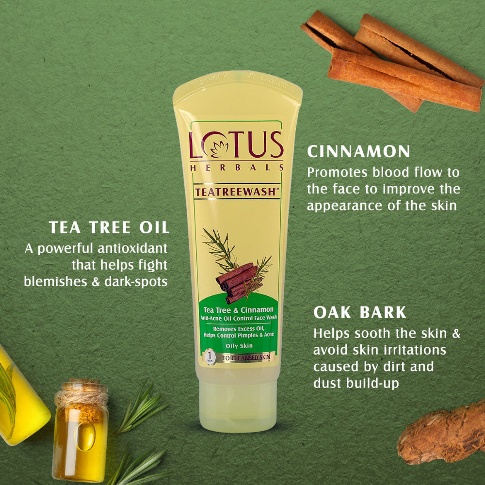 Teatreewash Face Wash With TeaTree Oil & Cinnamon And Helps Control Pimples & Acne