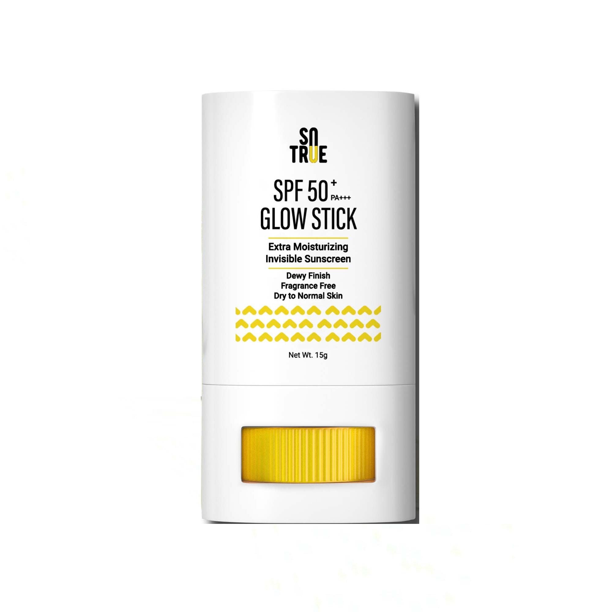SPF 50+ Glow Stick Sunscreen For Invisible, Lightweight & Water Resistant