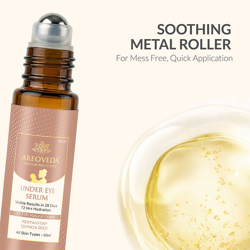 Under Eye Serum, Quinoa Seed Extract & CryoCoffee, Visibly Reduces Dark Circles, Puffiness