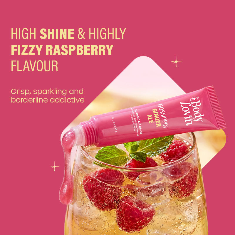 BodyLovin' Gossippin’ Ginger Ale Glassic Lip Balm - Shimmery Pink