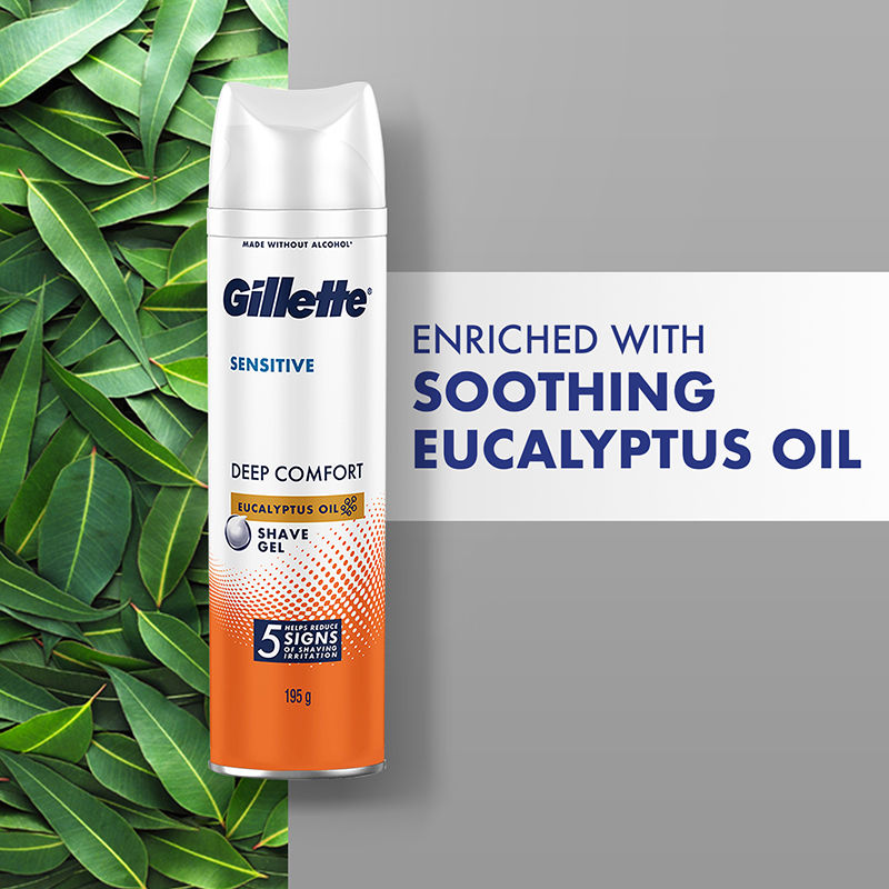 Sensitive Shaving Gel, Deep Comfort With Aloe Vera 0% Parabene
