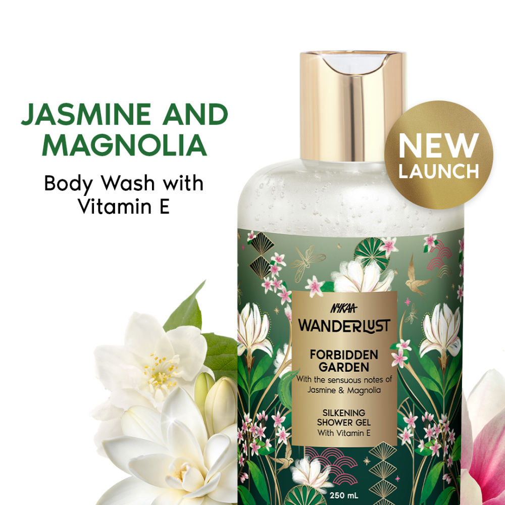Nykaa Wanderlust Japanese Cherry Blossom Hydrating Shower Gel With Red Berry & Orchid - Forbidden Garden