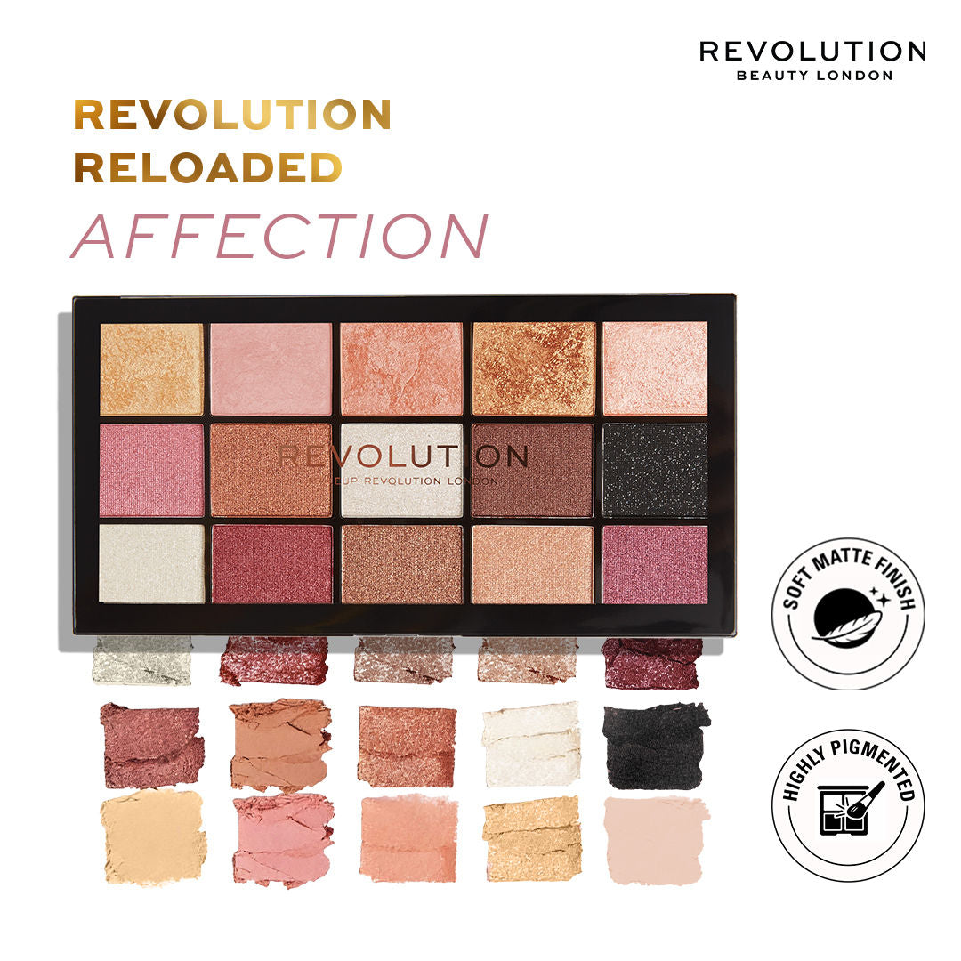 Reloaded Eyeshadow Palette-15 Smooth & Rich Shade-High Pay Off Formula - Affection