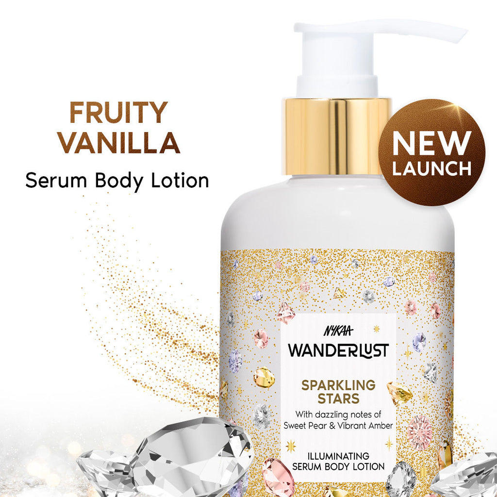 Nykaa Wanderlust Bestseller Perfume Body Lotion (Long Lasting Fragrance) Up to 24 Hrs Moisturisation - Sparkling Stars