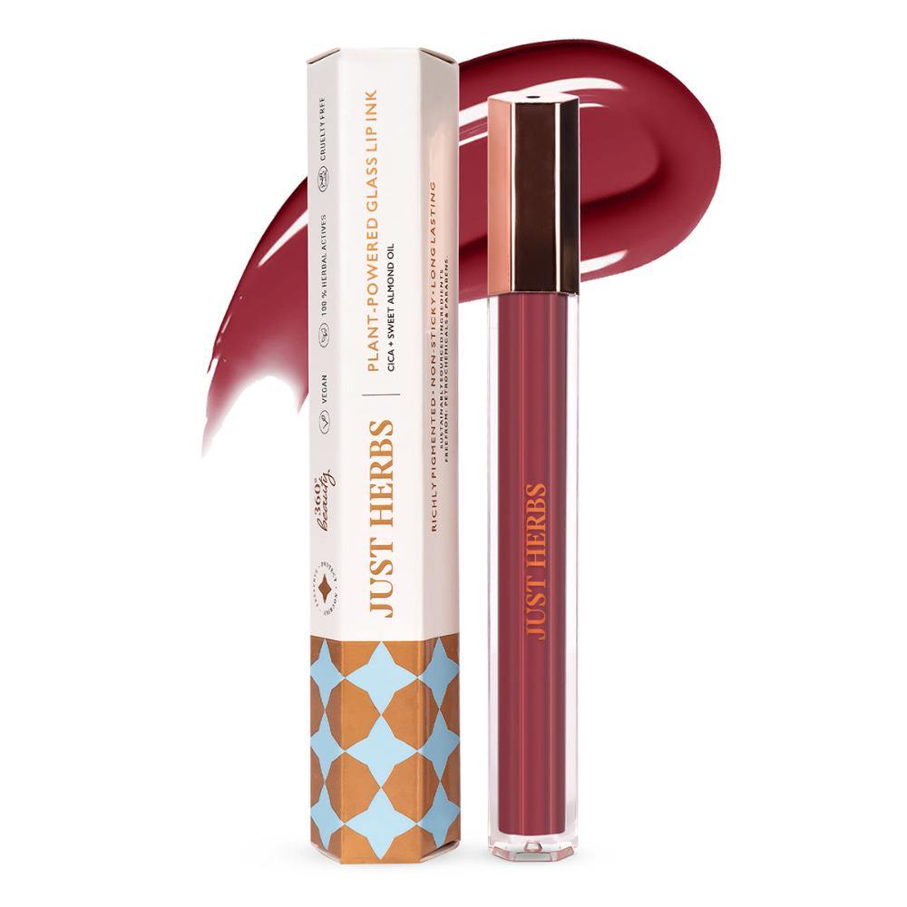 Plant-Powered Glossy Glass Lip Ink Long Stay Liquid Lipstick