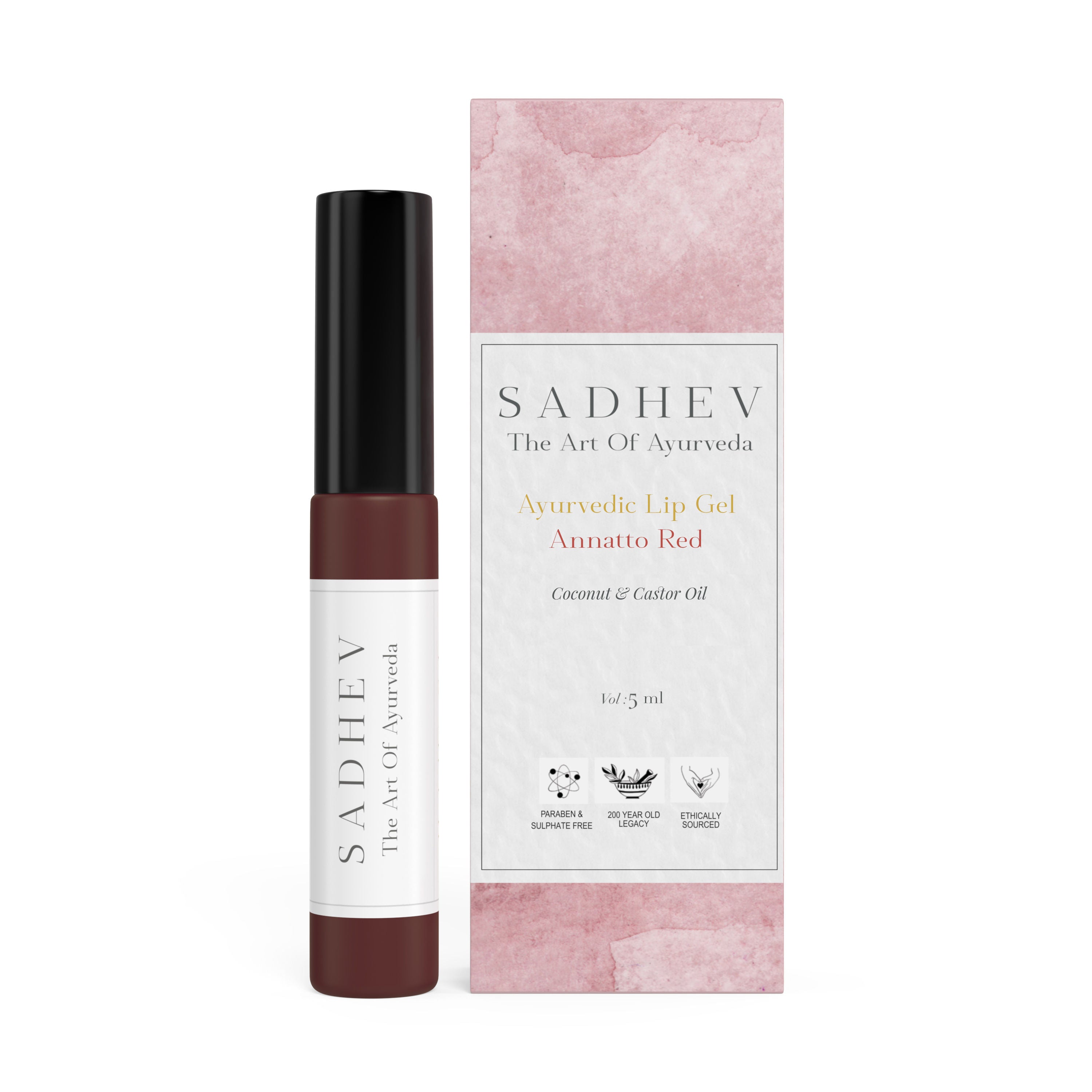 Ayurvedic Lip Gel Annatto Red - Coconut & Castor oil