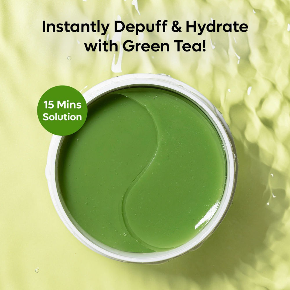 Green Tea Hydrogel Under Eye Patches with 1% Caffeine for Fine Lines & Hydration
