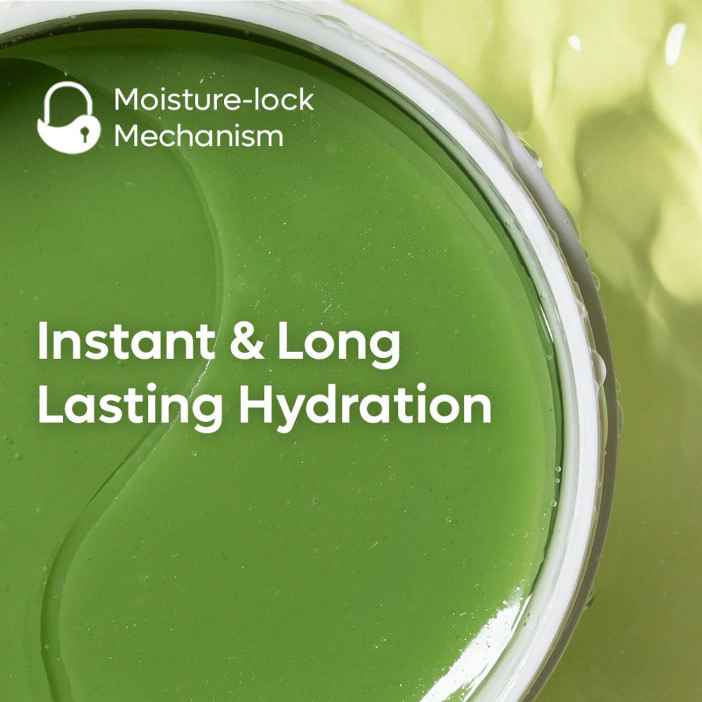 Green Tea Hydrogel Under Eye Patches with 1% Caffeine for Fine Lines & Hydration