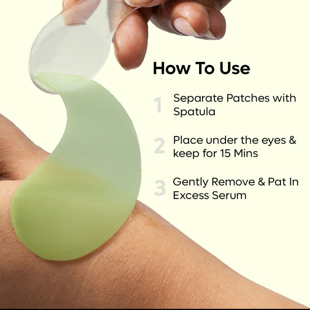 Green Tea Hydrogel Under Eye Patches with 1% Caffeine for Fine Lines & Hydration
