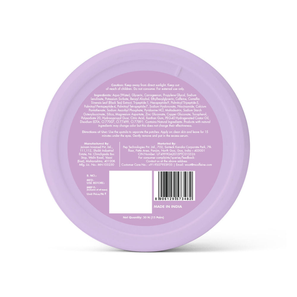Anti Ageing Black Tea Hydrogel Under Eye Patches with Vegan Collagen Peptide