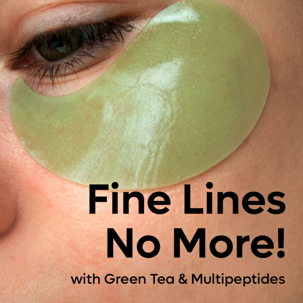 Green Tea Hydrogel Under Eye Patches With 1% Caffeine For Fine Lines & Hydration