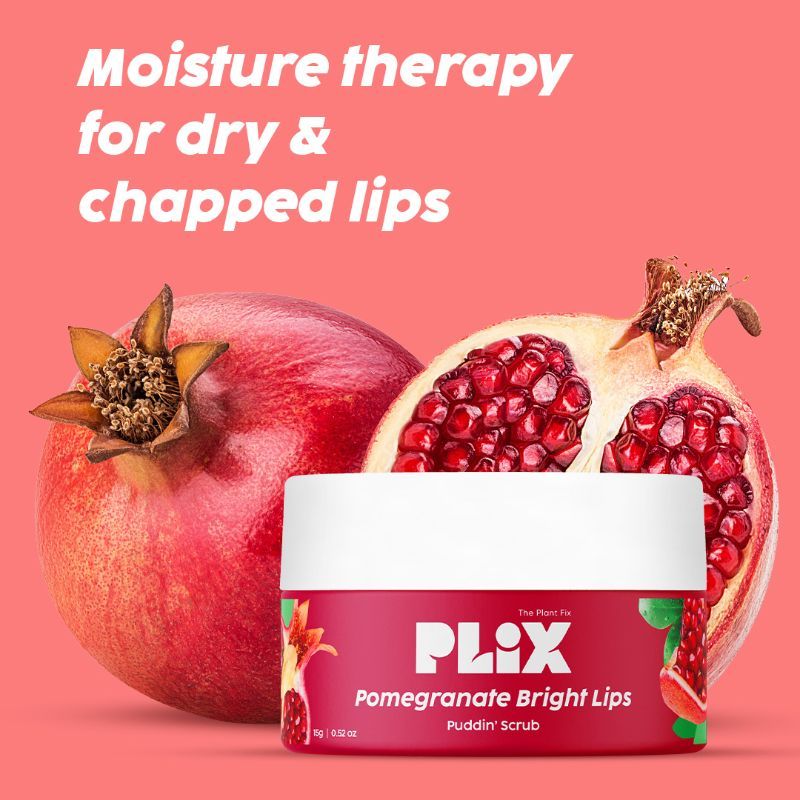 Pomegranate Lip Exfoliating Scrub For Dark, Dry & Chapped Lips, With Cocoa Butter & Vitamin E