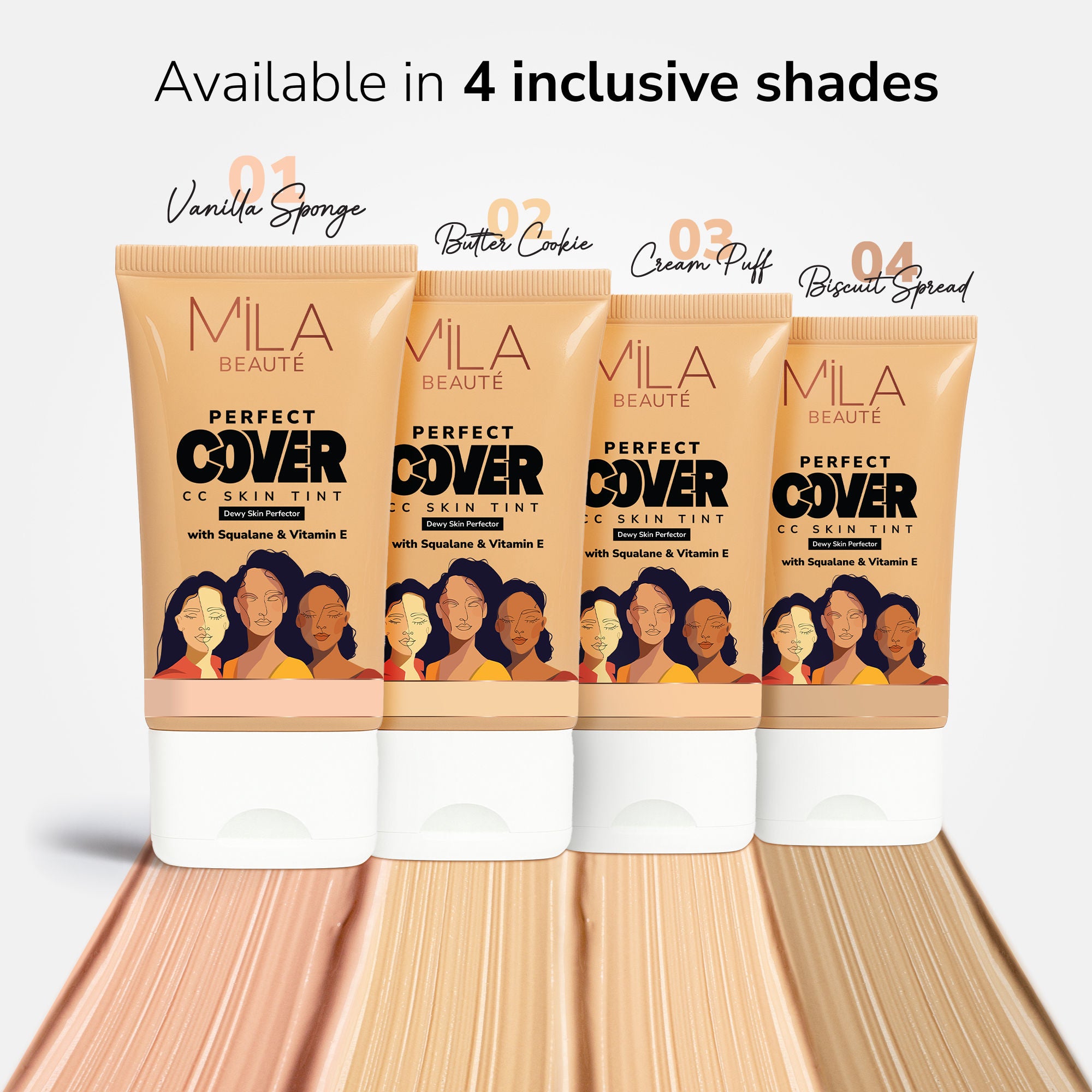 Mila Beaute Perfect Cover CC Skin Tint with SPF 24+ & Squalane