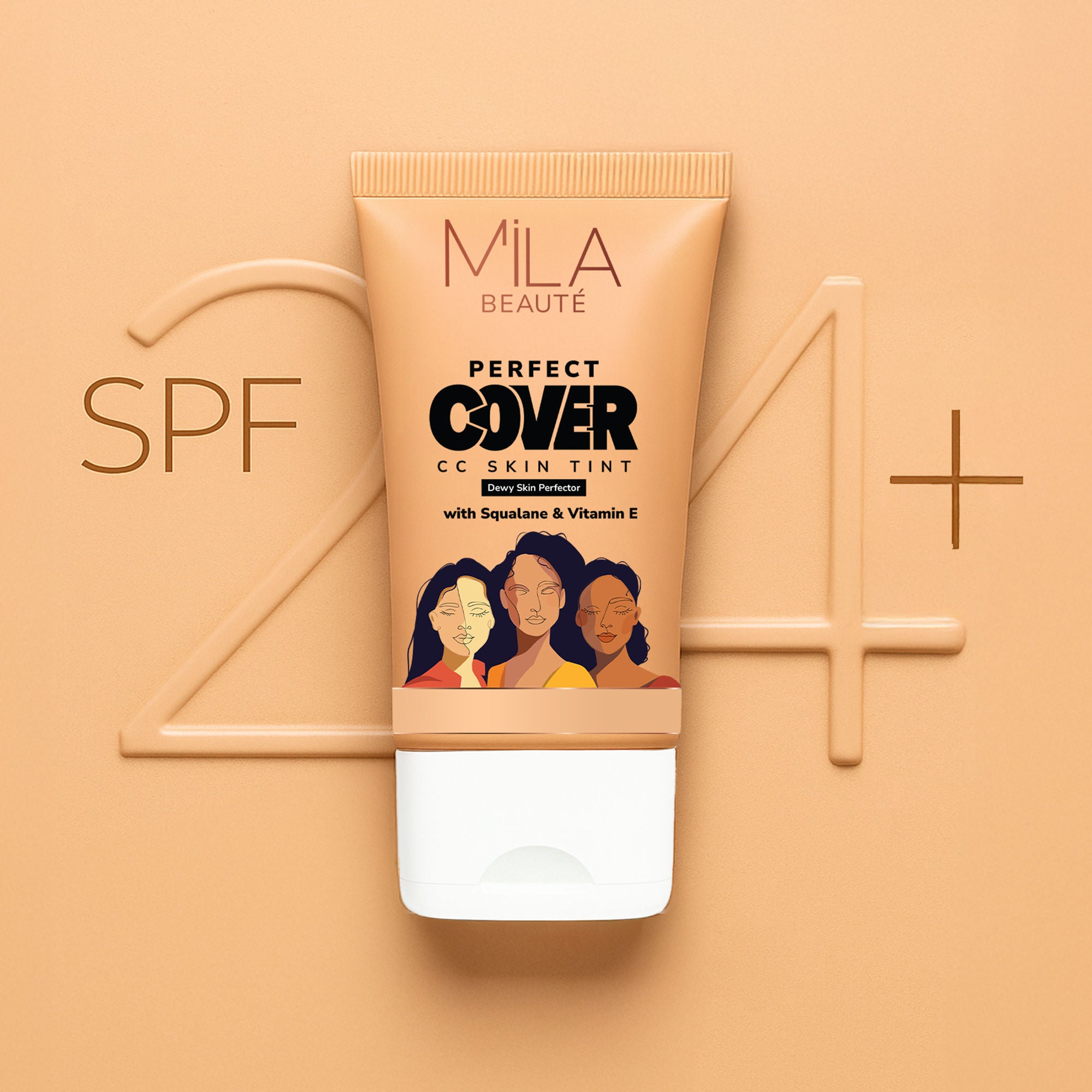 Mila Beaute Perfect Cover CC Skin Tint with SPF 24+ & Squalane