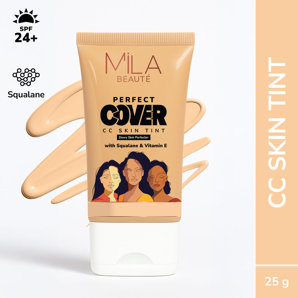 Mila Beaute Perfect Cover CC Skin Tint with SPF 24+ & Squalane - 03 Cream Puff