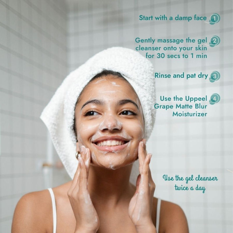 Grape Skin Face Wash Brightens Skin and Reduces Pigmentation, For All Skin Types