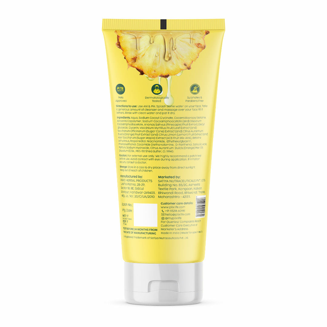 Pineapple Juicy Cleanser helps Depigmentation and Even Toned Complexion for Daily Use