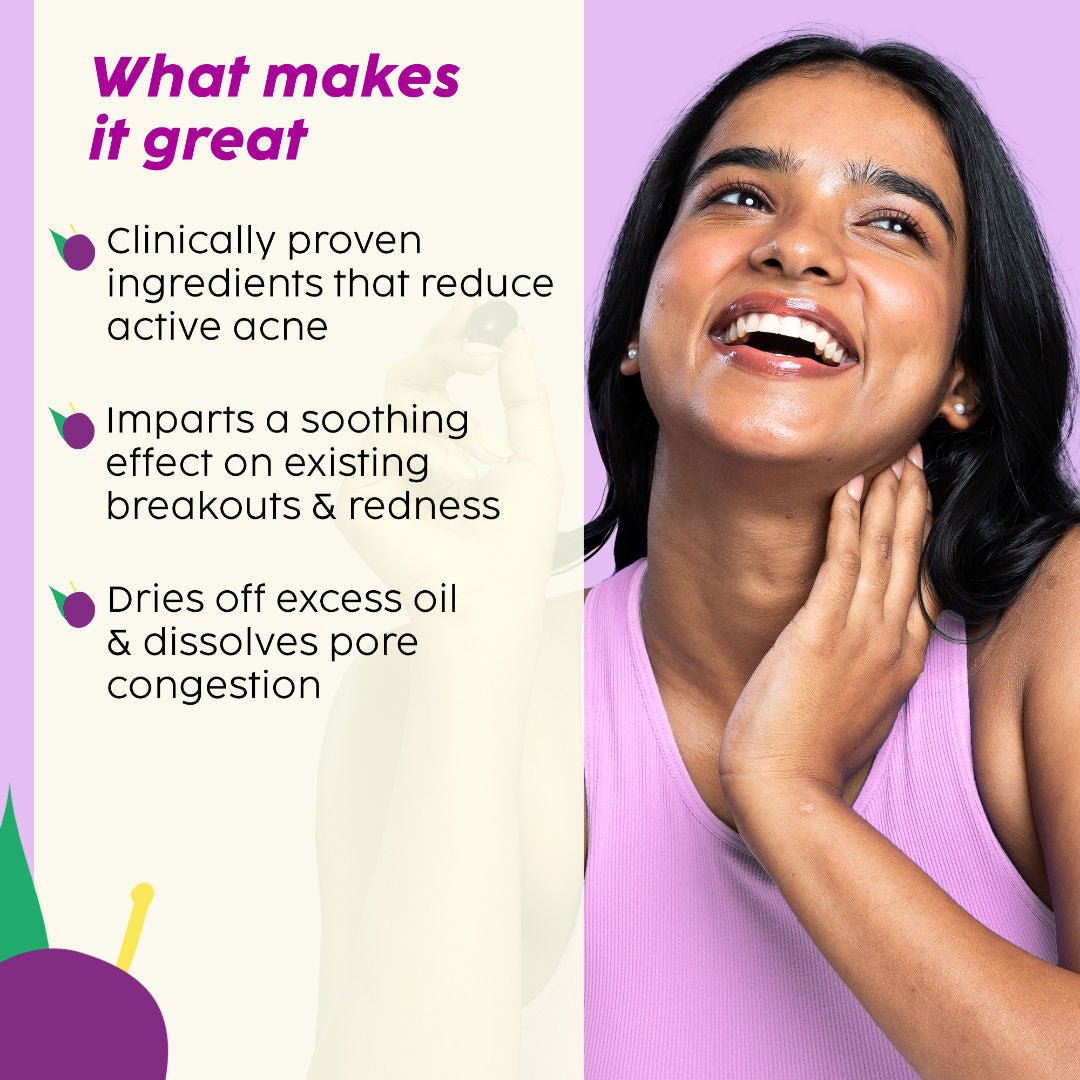 Jamun Active Acne Cleanser with Salicylic Acid Helps Reduce Acne for Daily Use