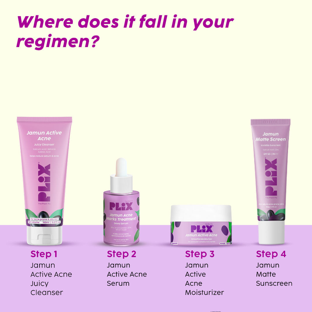 Jamun Active Acne Cleanser with Salicylic Acid Helps Reduce Acne for Daily Use