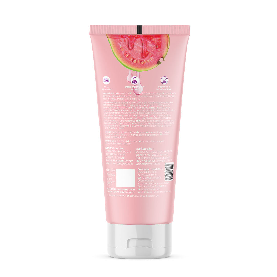 Guava Glow Juicy Cleanser with Vitamin C Helps Hydrates & Brightens Skin for All Skin Types