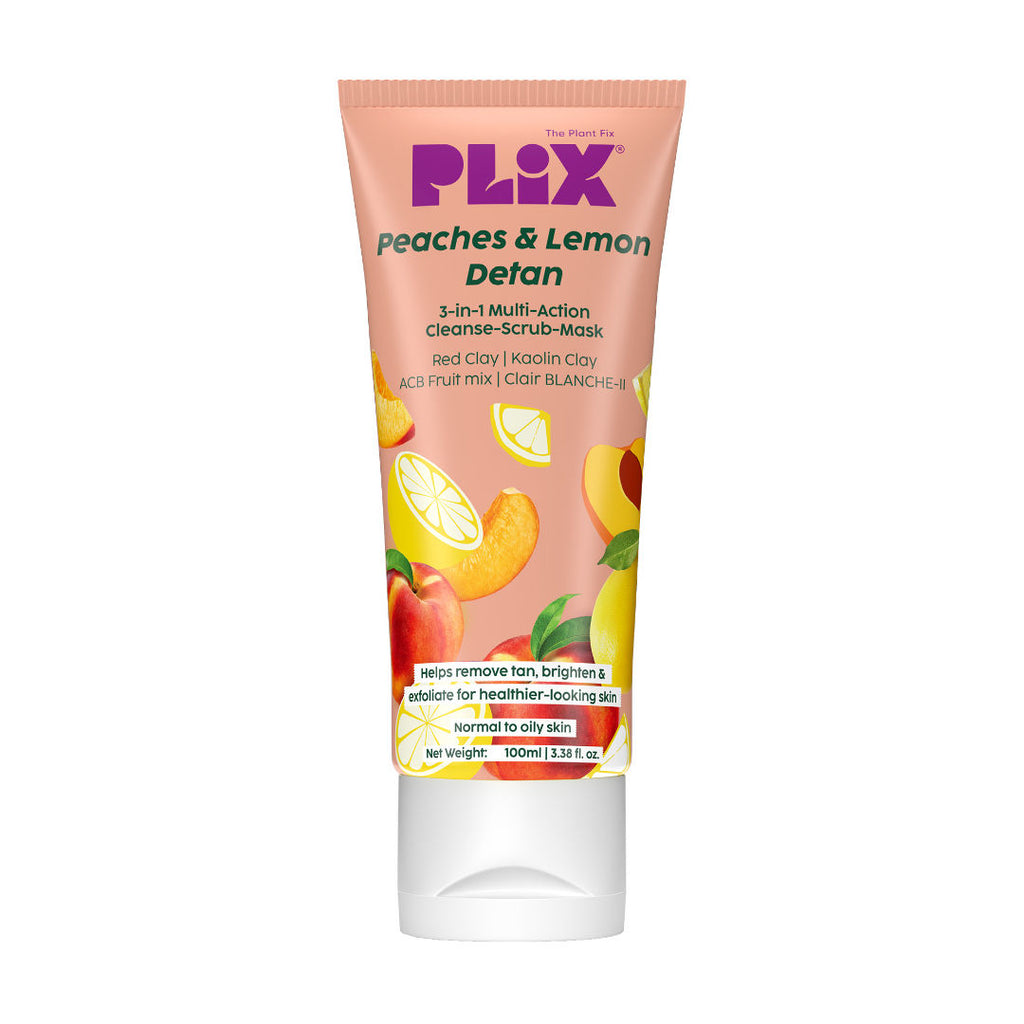 Peaches & Lemon 3-in-1 Detan Face Wash, Scrub & Mask