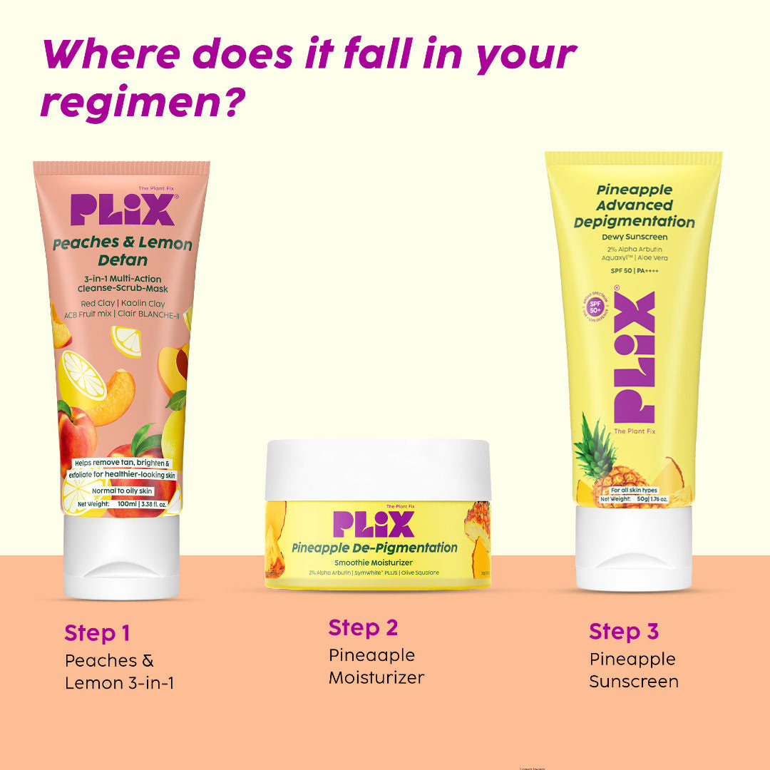 Peaches & Lemon 3-in-1 Detan Face Wash, Scrub & Mask
