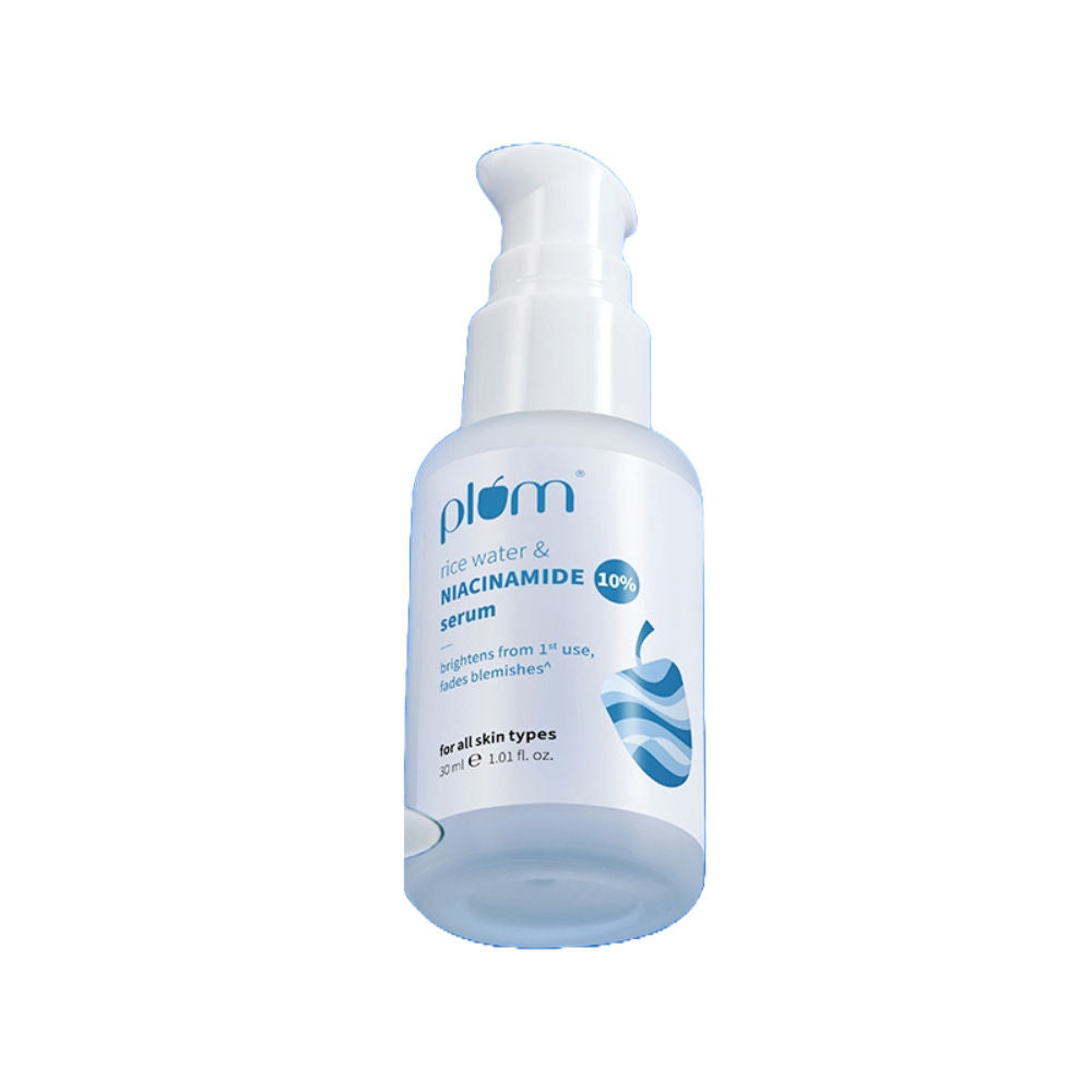 10% Niacinamide Brightening Face Serum with Rice Water, Fades Acne Marks, for Oily to Dry Skin