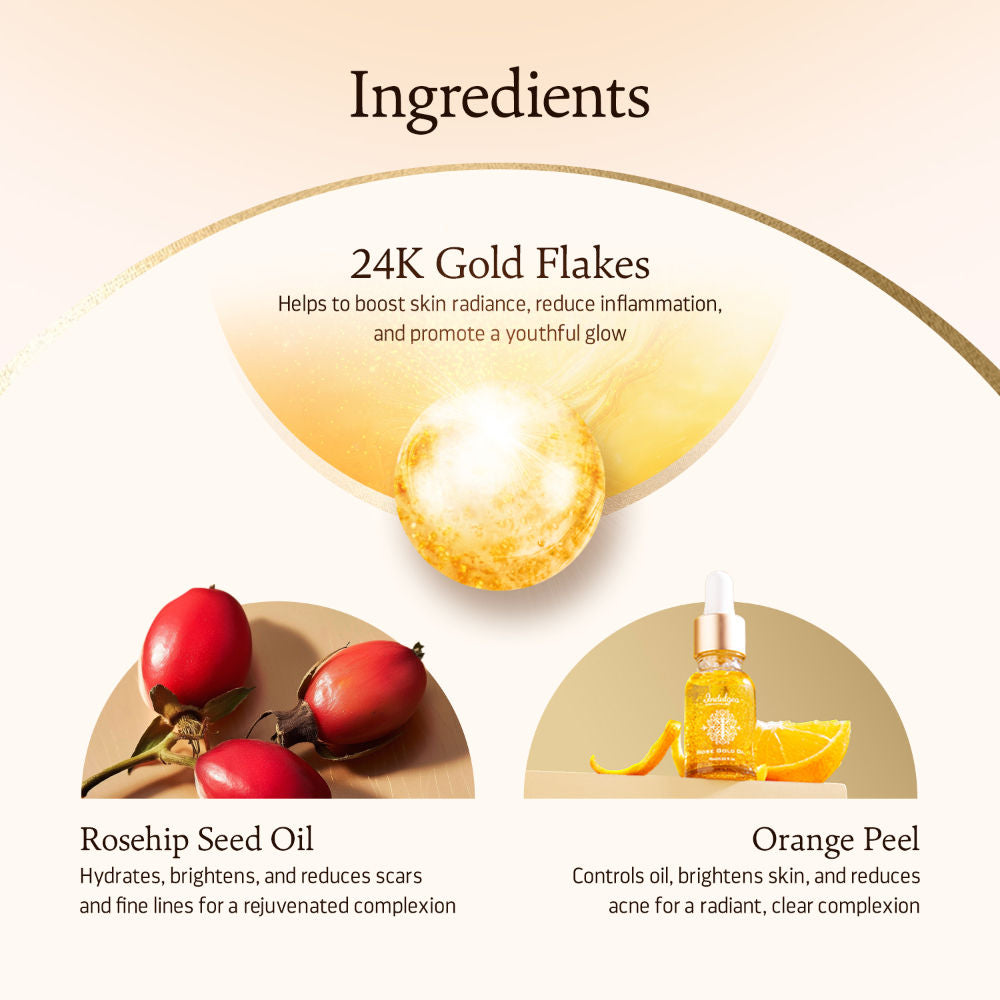 24k Rose Gold Face Primer Oil Lightweight Hydration & Radiant Finish