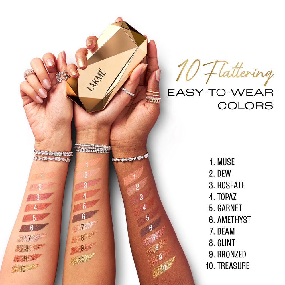 Be-Jewel Multichrome Eyeshadow Palette, 10 Shimmery Shades