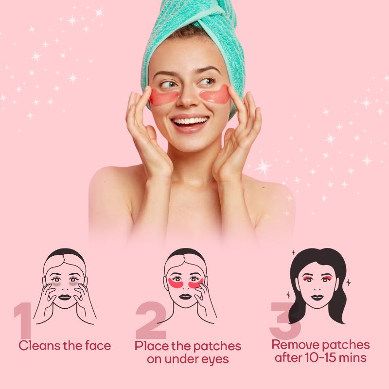 Glutathione Hydrogel Under Eye Patch For Dark Circle & Puffiness, Korean Eye Care Patches