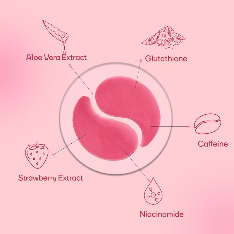 Glutathione Hydrogel Under Eye Patch For Dark Circle & Puffiness, Korean Eye Care Patches