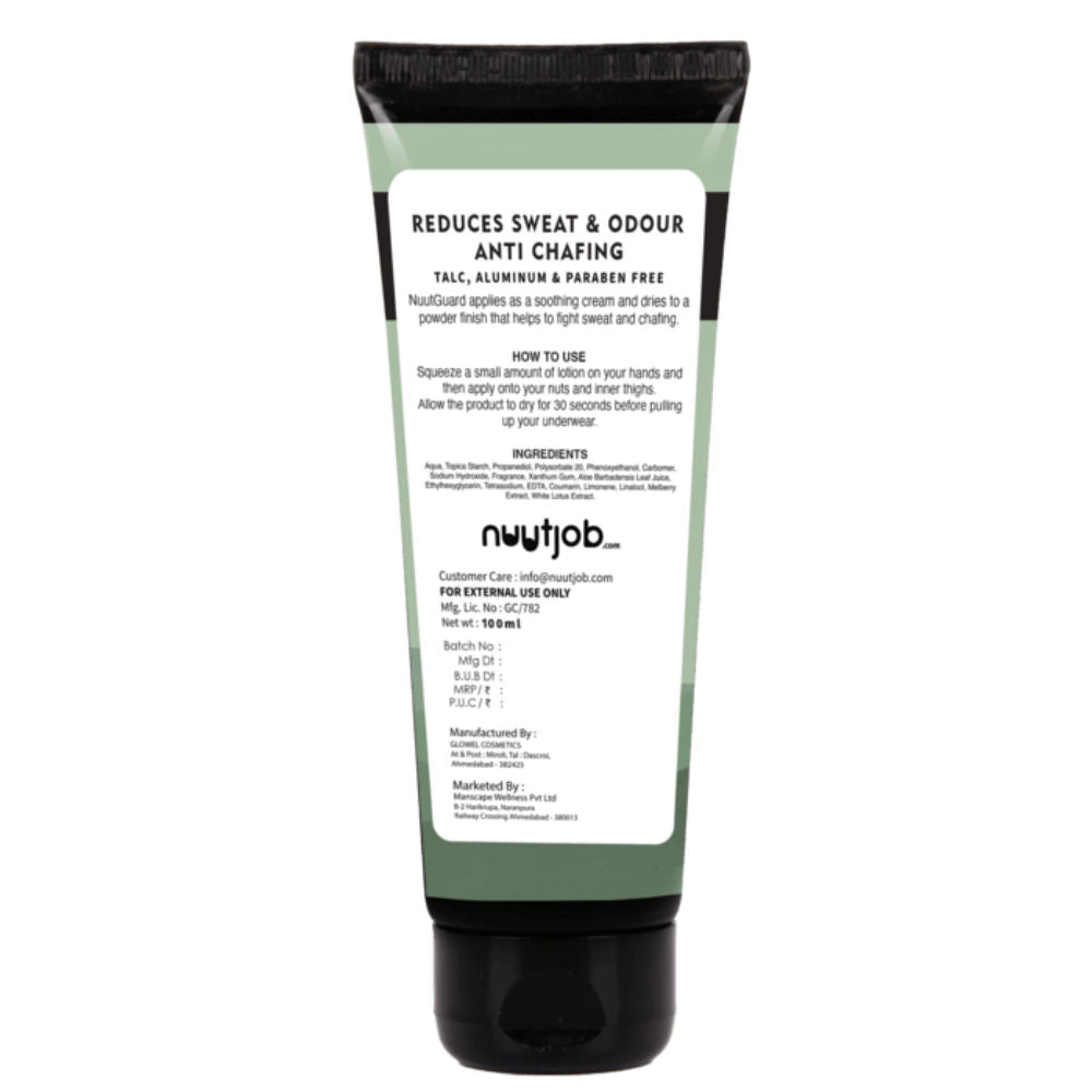 NuutGuard Liquid Powder Anti-Sweat Odor Chafing No More Wetness. For Men & Boys