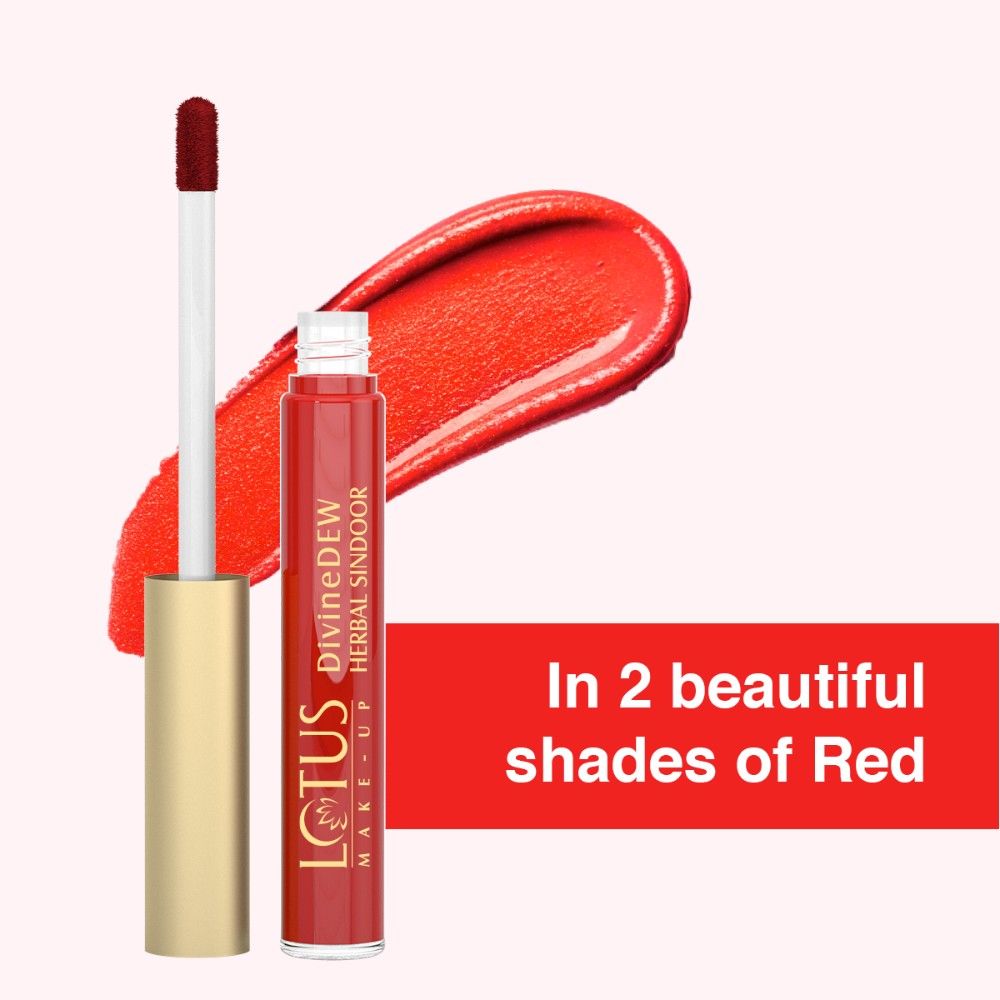 Lotus Make-Up Divine Dew Herbal Liquid Sindoor Love Drop, Water & Smudge Resistant,Long Lasting