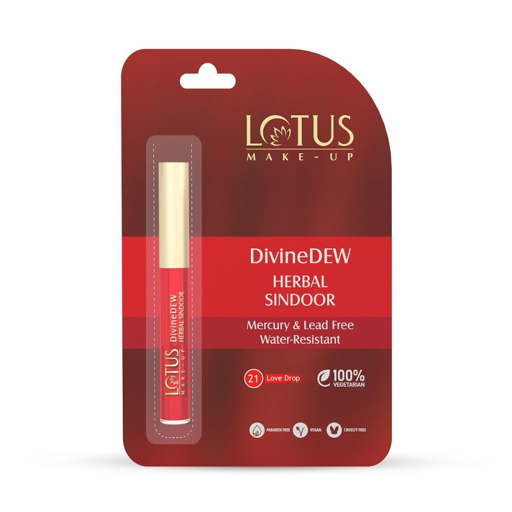 Lotus Make-Up Divine Dew Herbal Liquid Sindoor Love Drop, Water & Smudge Resistant,Long Lasting