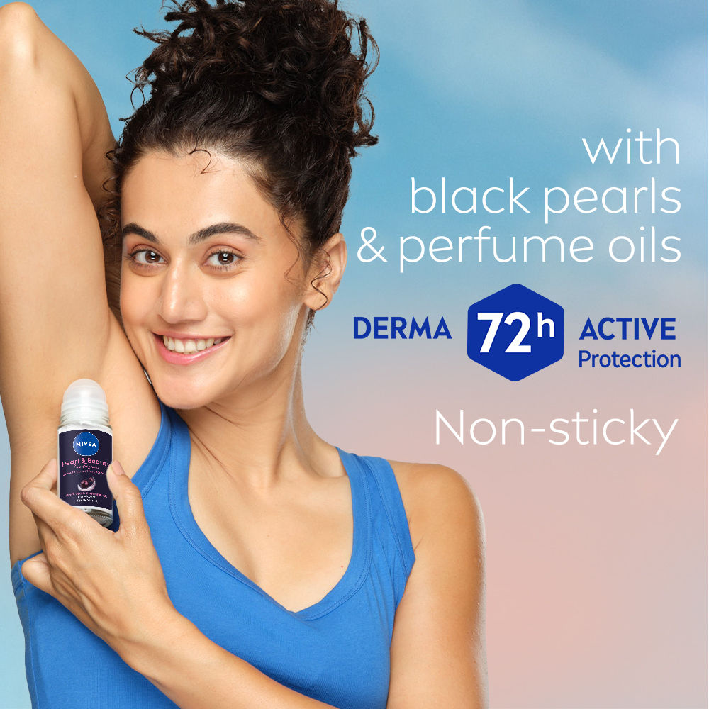 Pearl & Beauty Fine Fragrance Deo Roll For Women, 72H Odor Protection, 0% Alcohol