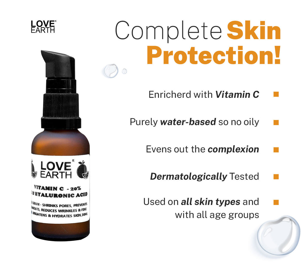 Vitamin C Serum for Skin Hydration with Pure Vitamin C & Witch Hazel