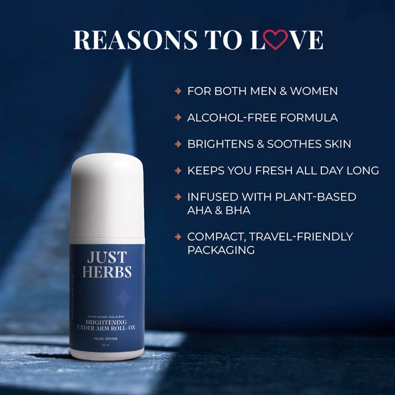 Musk Divine Brightening Under Arm Roll-On Deodorant For Men