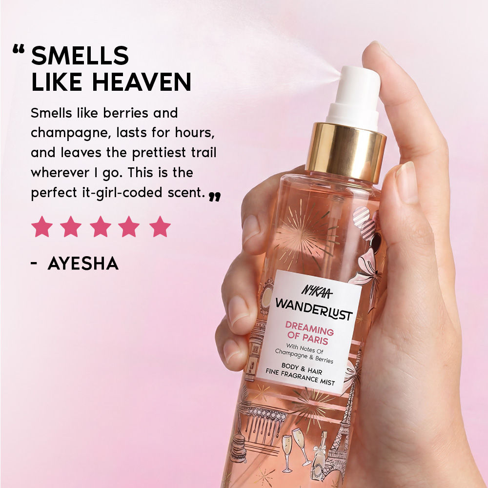 Nykaa Wanderlust Bestseller 2-in-1 Body & Hair Perfume Mist Long Lasting Fragrance - Upto 8 hours