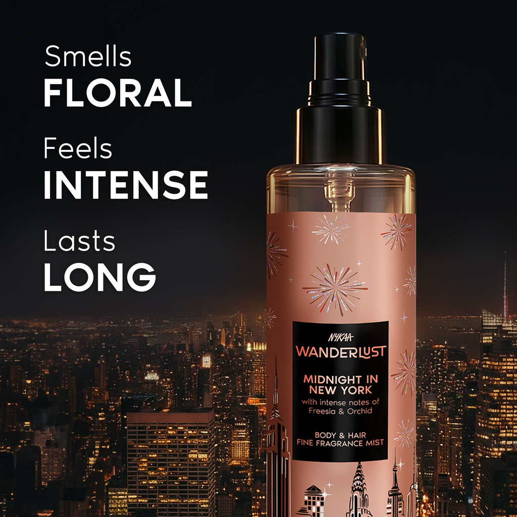 Midnight in New York Hair & Body Mist Long-Lasting Night Fragrance Orchid Caramel